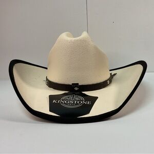 Kingston Men's Tan Cowboy Hat with Black Trim